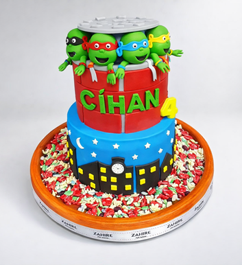 Ninja Kaplumbağalar Pasta