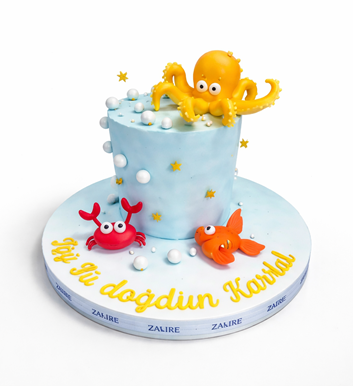 Deniz Temalı Ahtapot Pasta