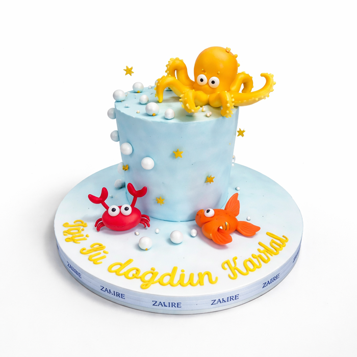 Deniz Temalı Ahtapot Pasta