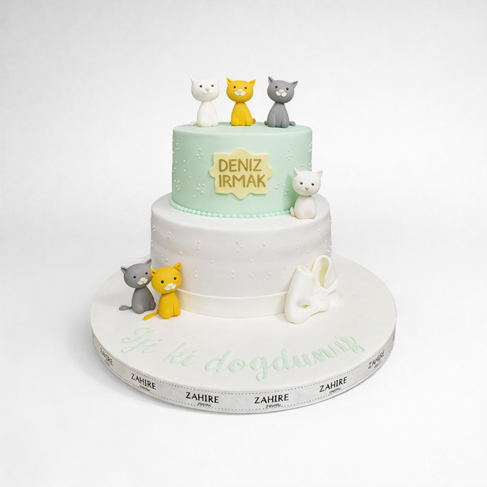 Kedili Pasta (2 Katlı)