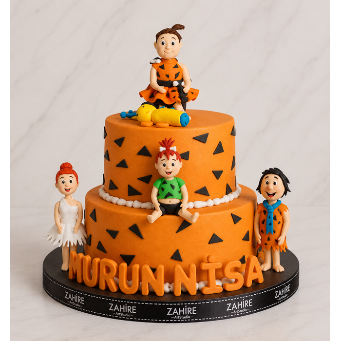 2 katlı taş devri pasta