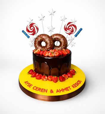 akıtmalı donut pasta