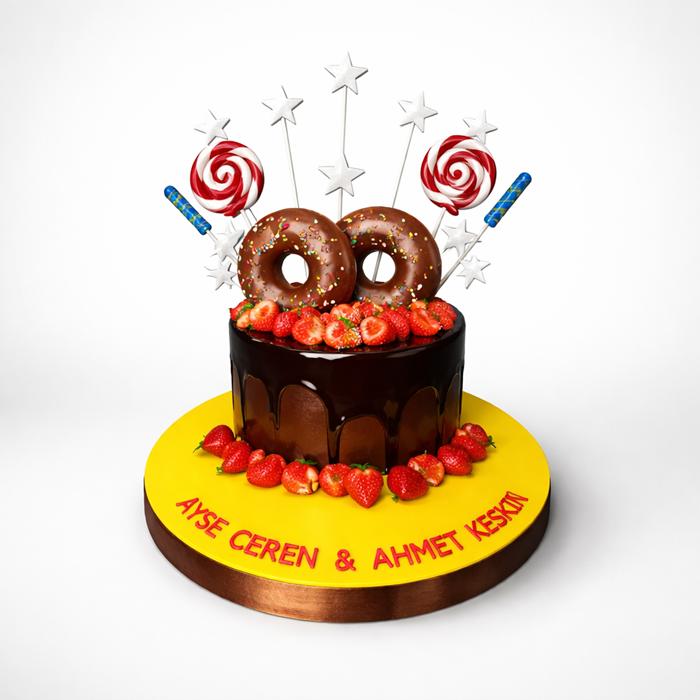 akıtmalı donut pasta