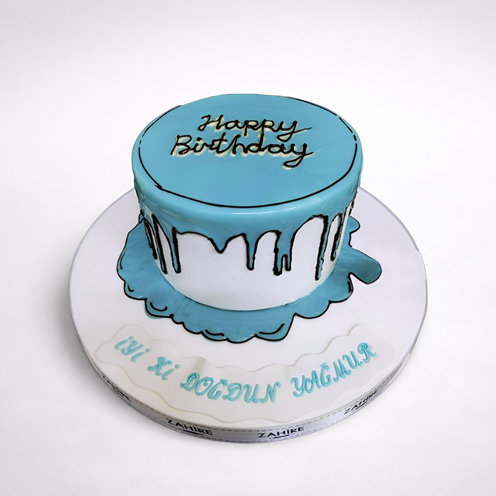 Akıtmalı Kedili Pasta