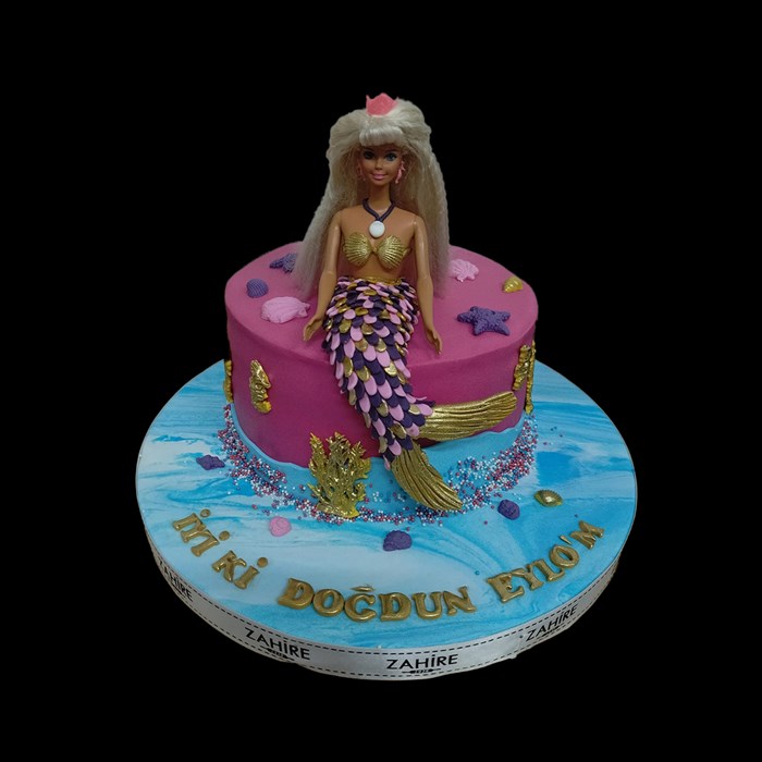 Barbie Deniz Kızı Pasta
