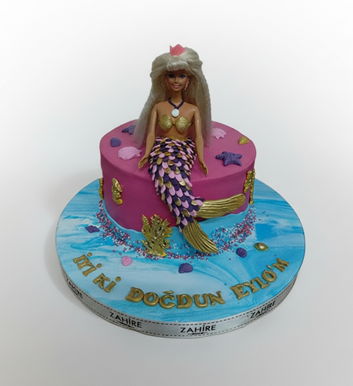 Barbie Deniz Kızı Pasta
