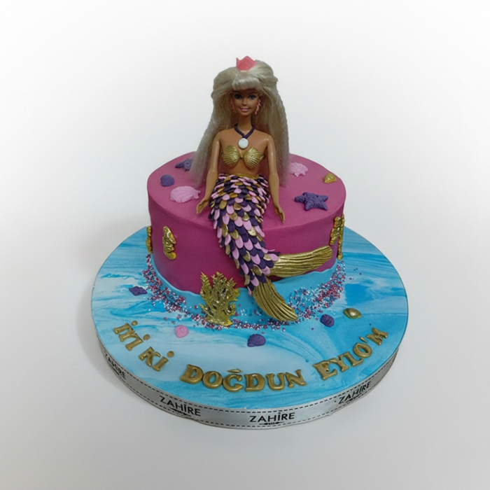 Barbie Deniz Kızı Pasta