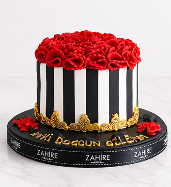 güllü doğum günü pastası
