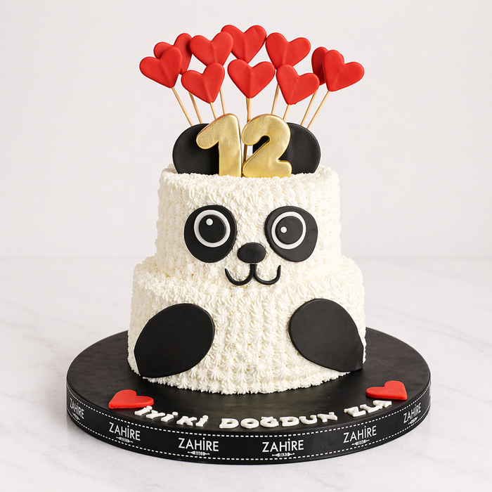 panda figürlü pasta