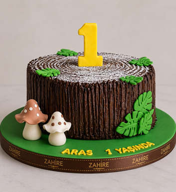 tabiat temalı pasta