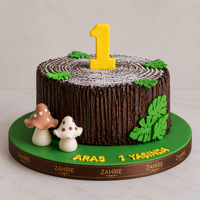 tabiat temalı pasta