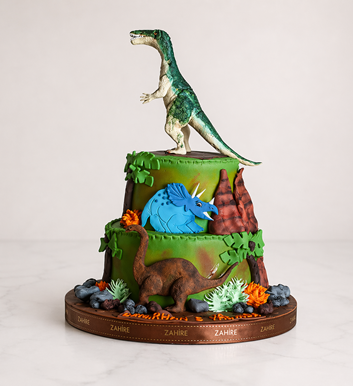 dinazor temalı pasta