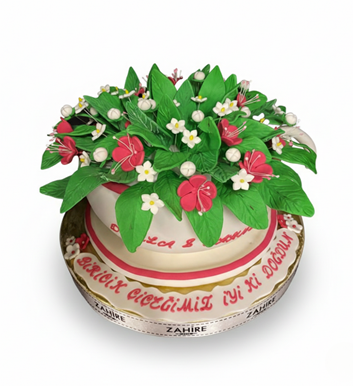 Çiçekli Fincanlı Pasta