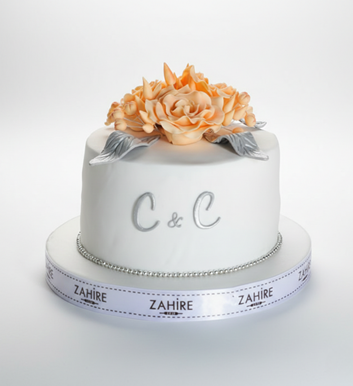 çiçekli nişan pastası