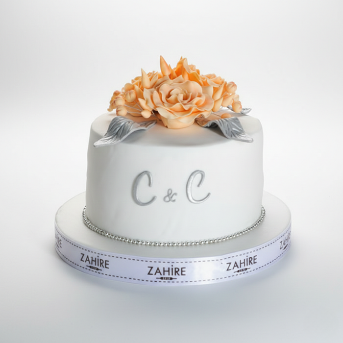 çiçekli nişan pastası