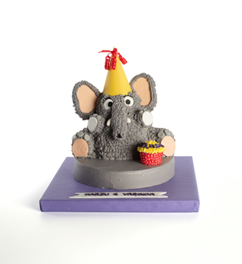 fil tasarımlı pastası