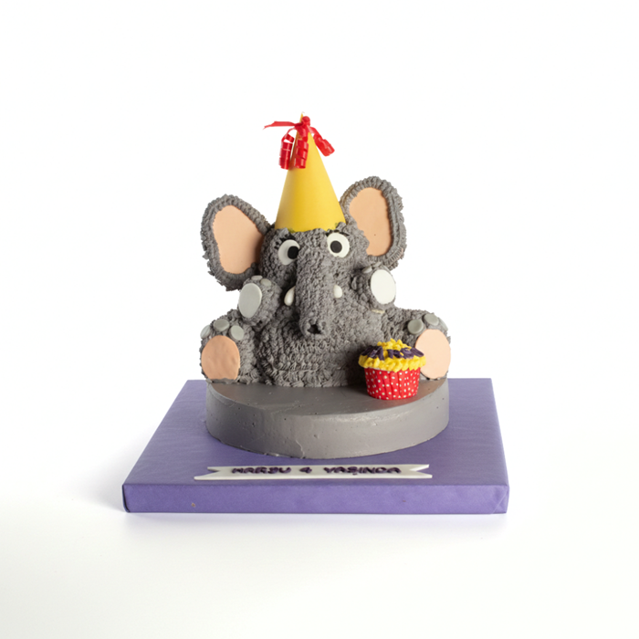 fil tasarımlı pastası