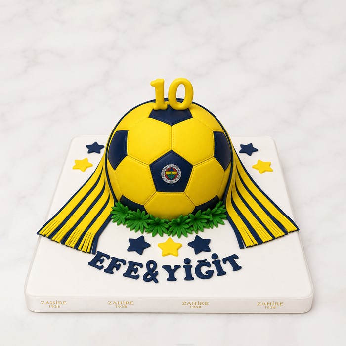 Fenerbahçe pasta, futbol temalı pasta, doğum günü pastası