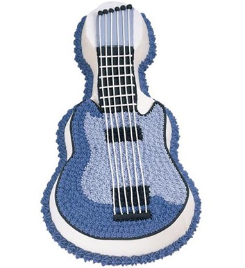 gitar temalı pasta