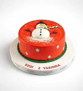 kardan adam temalı pasta