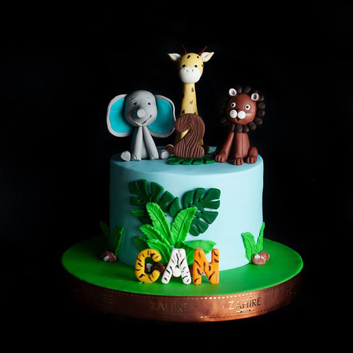 safari temalı pasta