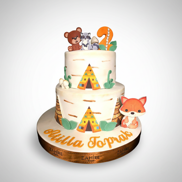 Sevimli Hayvanlar Pasta 2 (2 Katlı)