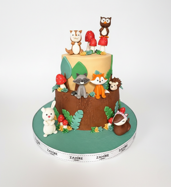 Sevimli Hayvanlar Pasta 3 (2 Katlı)