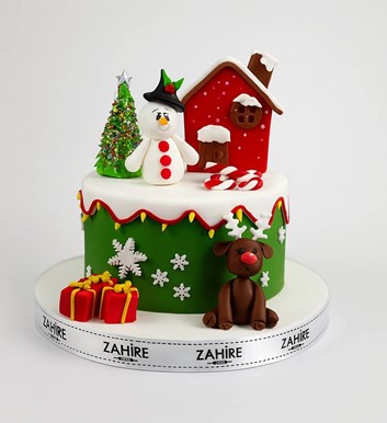 yılbaşı temalı pasta