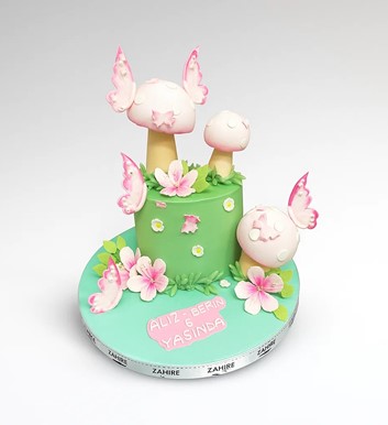 Bahar Temalı Çiçekli Pasta 2