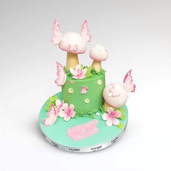 Bahar Temalı Çiçekli Pasta 2