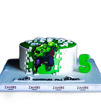 Hulk Pasta, Hulk temalı pasta, tasarım pasta