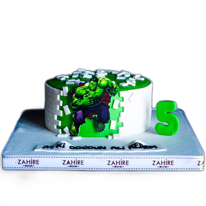Hulk Pasta, Hulk temalı pasta, tasarım pasta