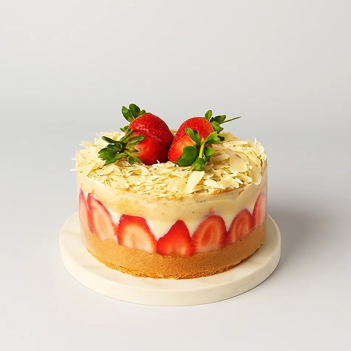 vanilya çilek pasta